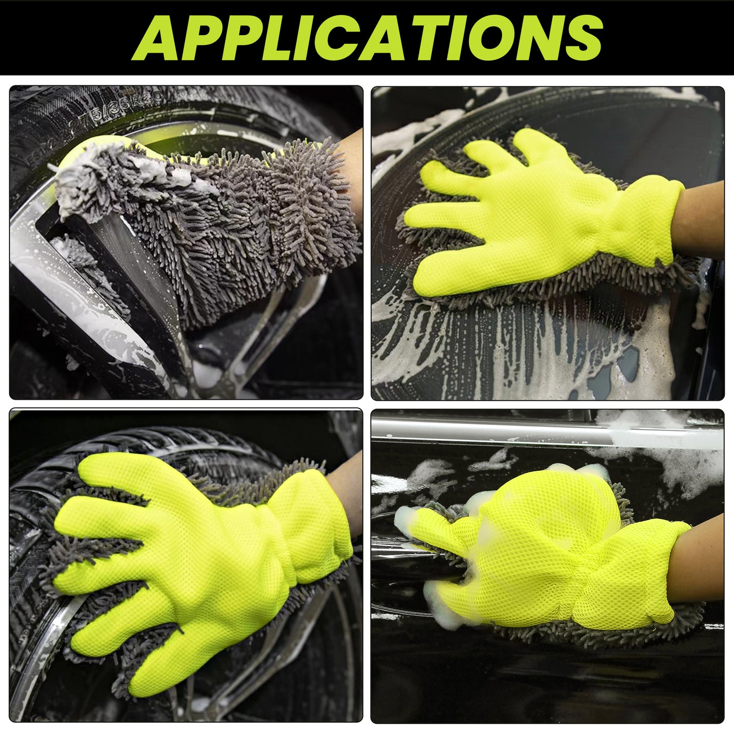 Double Sided Microfiber Auto Detailing Glove