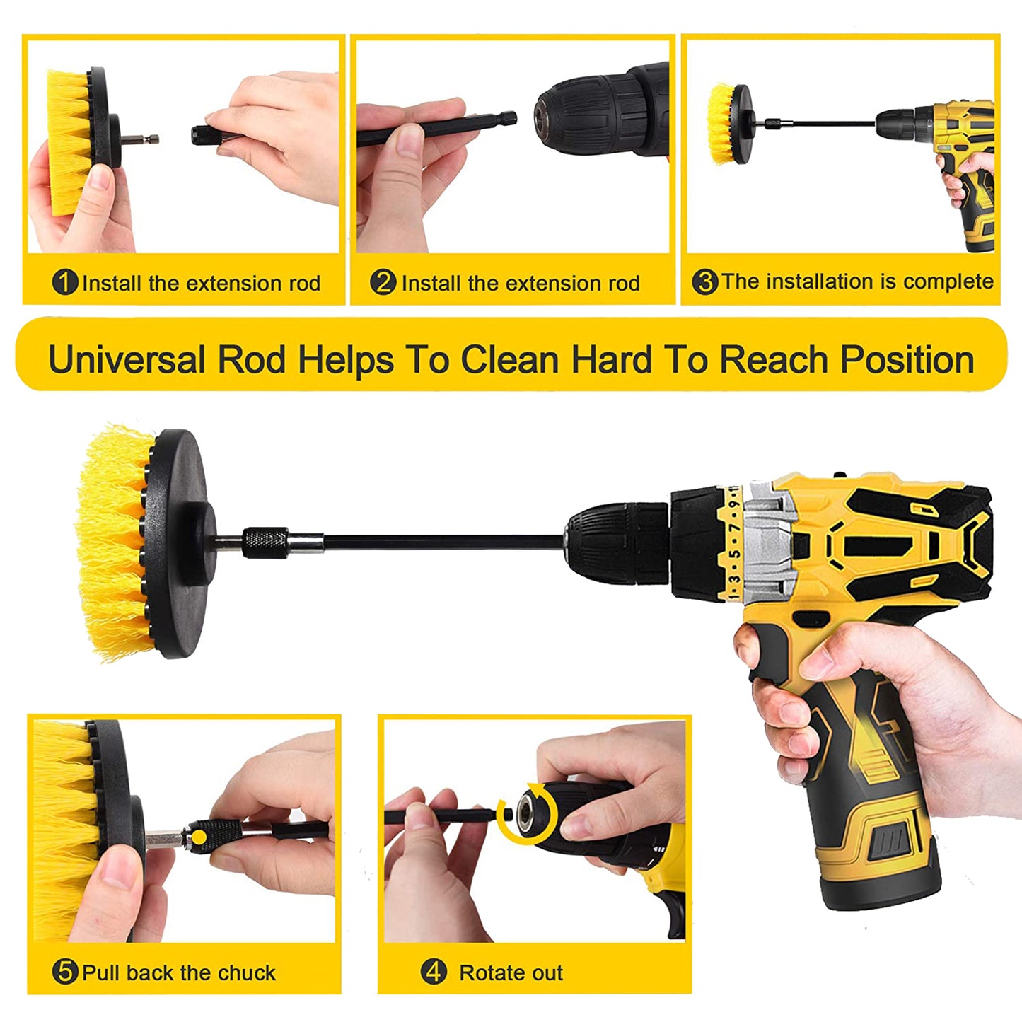 5 Piece Drill Brush Set
