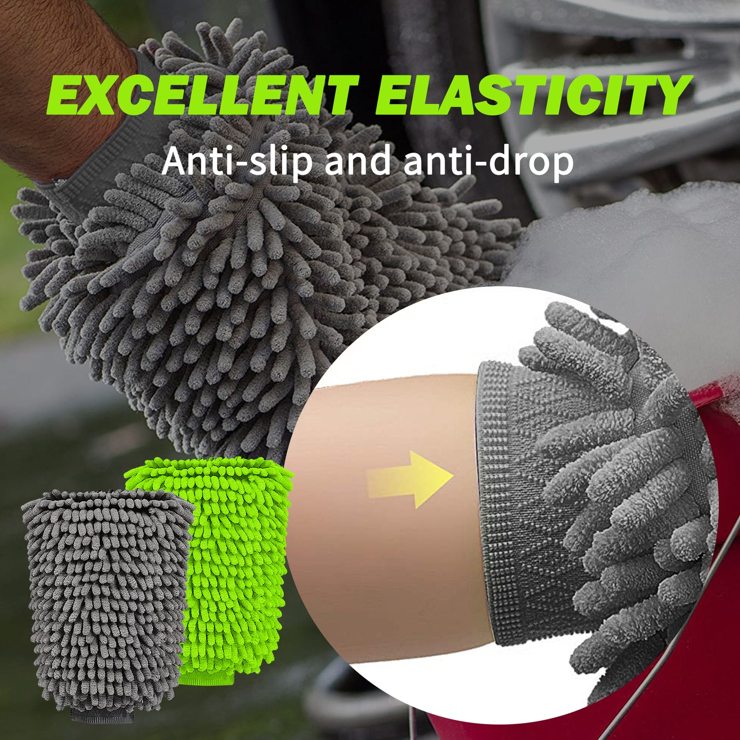 Microfiber Noodle Wash Mitt