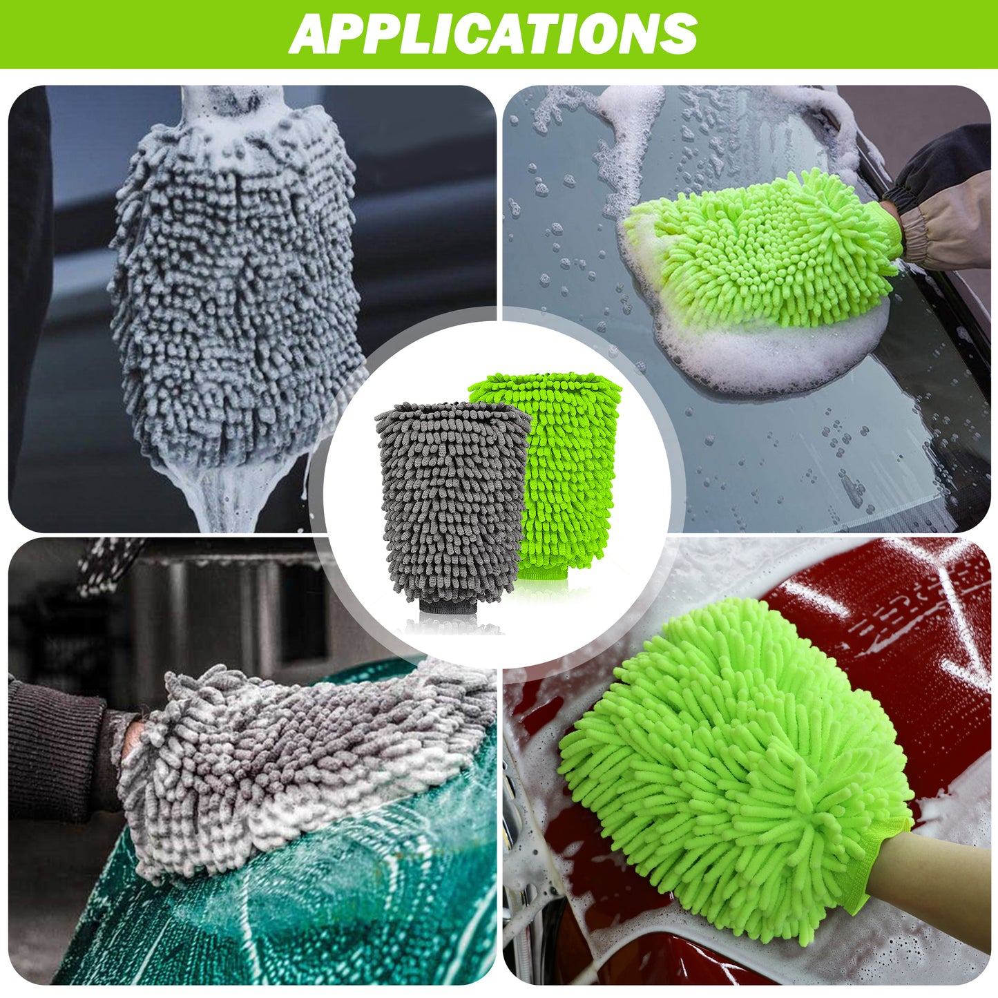 Microfiber Noodle Wash Mitt