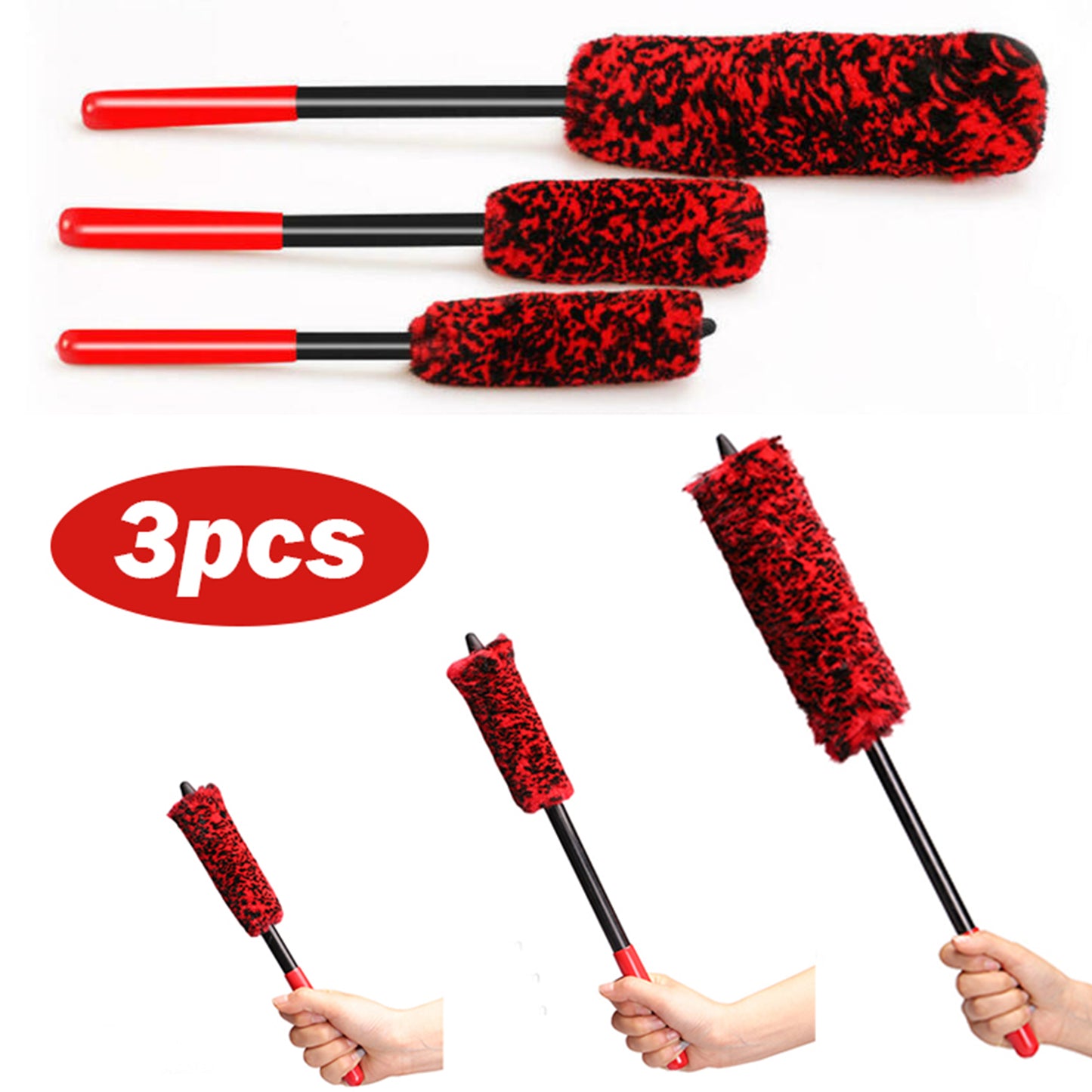 3 PCS Soft Wheel Cleaning Brush
